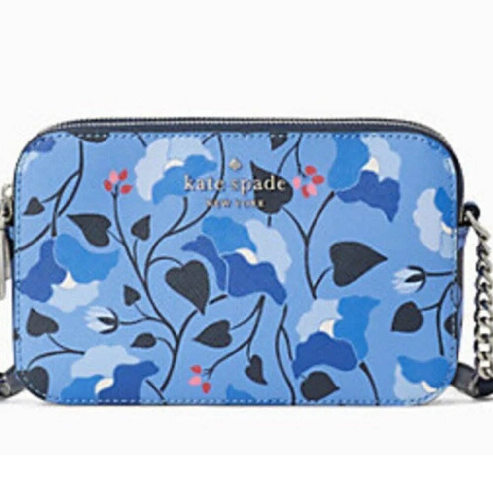Kate Spade NWOT New York Staci Nouvaeu Bloom Small Double Zip Crossbody